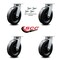 Service Caster 8 Inch Kingpinless Phenolic Wheel Swivel Caster Set with Swivel Lock SCC SCC-KP30S820-PHR-BSL-4 - alternate 1
